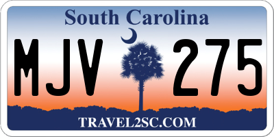 SC license plate MJV275