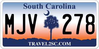 SC license plate MJV278