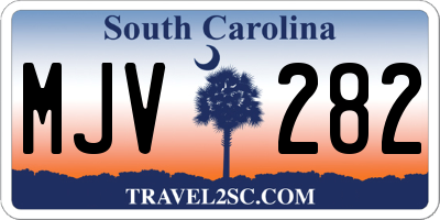 SC license plate MJV282