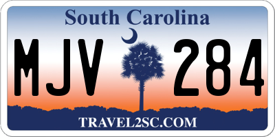 SC license plate MJV284