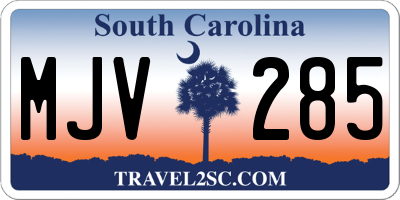 SC license plate MJV285