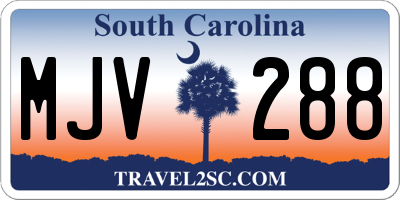 SC license plate MJV288