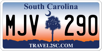SC license plate MJV290