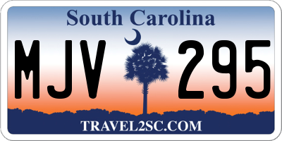 SC license plate MJV295
