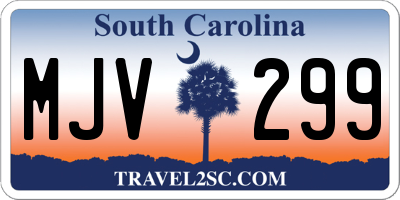 SC license plate MJV299