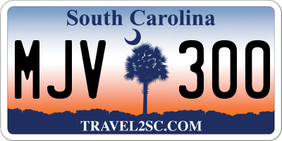 SC license plate MJV300
