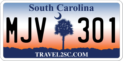 SC license plate MJV301