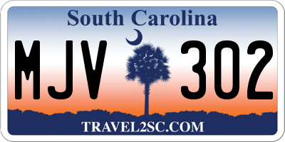 SC license plate MJV302