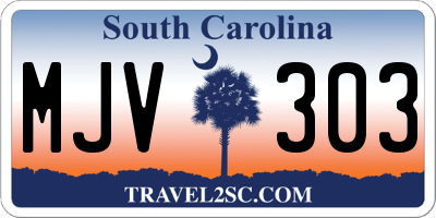 SC license plate MJV303