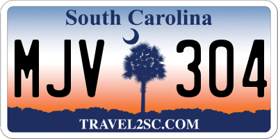SC license plate MJV304