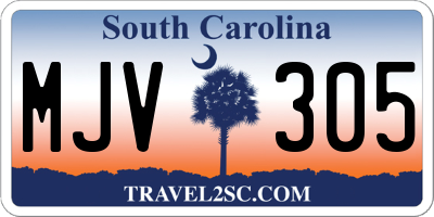 SC license plate MJV305