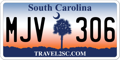 SC license plate MJV306
