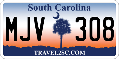 SC license plate MJV308