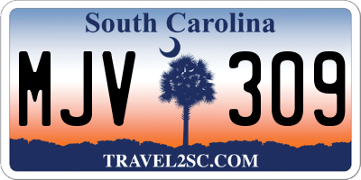 SC license plate MJV309