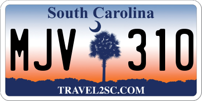 SC license plate MJV310