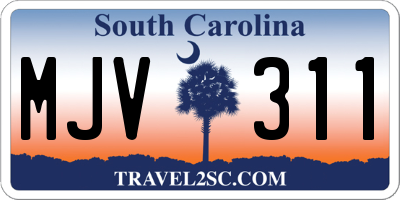 SC license plate MJV311