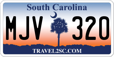 SC license plate MJV320