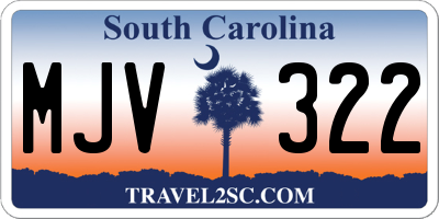 SC license plate MJV322