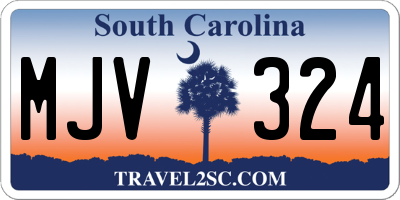 SC license plate MJV324