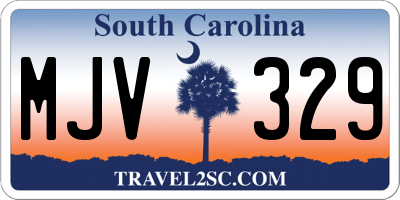 SC license plate MJV329