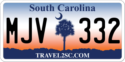SC license plate MJV332