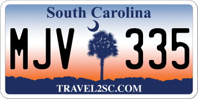 SC license plate MJV335