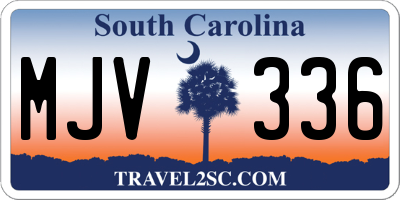 SC license plate MJV336
