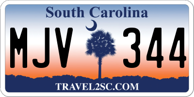SC license plate MJV344