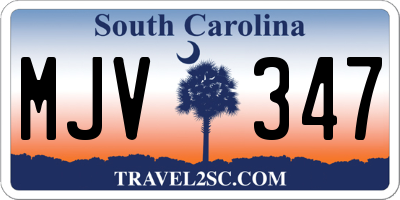 SC license plate MJV347