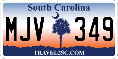 SC license plate MJV349