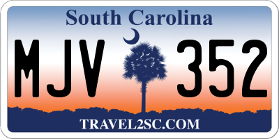 SC license plate MJV352