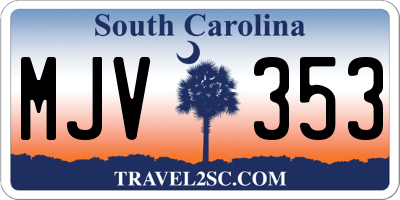 SC license plate MJV353