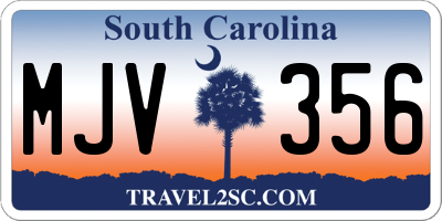 SC license plate MJV356