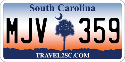 SC license plate MJV359