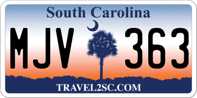 SC license plate MJV363