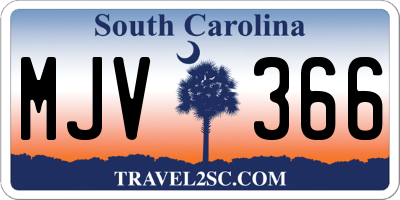 SC license plate MJV366