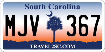 SC license plate MJV367