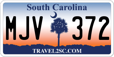 SC license plate MJV372
