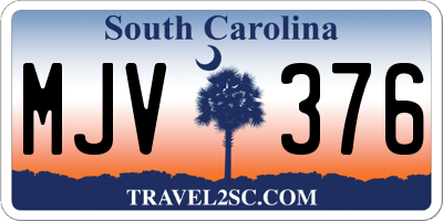 SC license plate MJV376