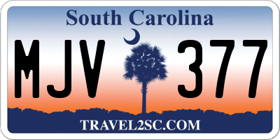 SC license plate MJV377