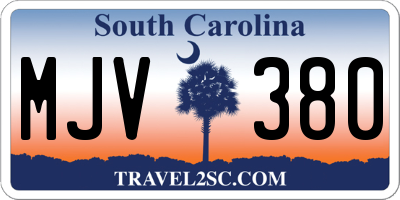 SC license plate MJV380