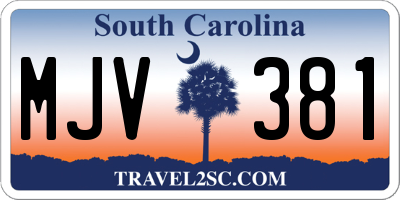 SC license plate MJV381