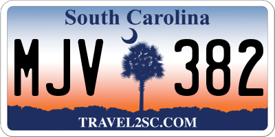 SC license plate MJV382
