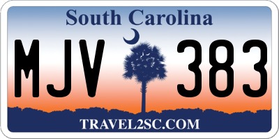 SC license plate MJV383
