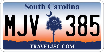 SC license plate MJV385