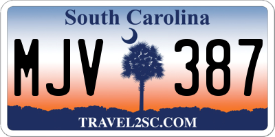 SC license plate MJV387