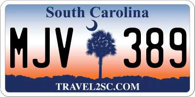 SC license plate MJV389