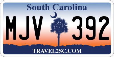 SC license plate MJV392