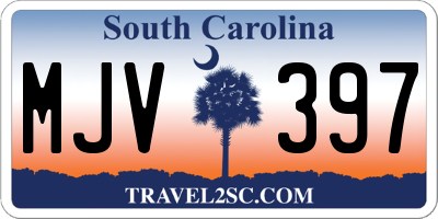 SC license plate MJV397