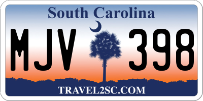 SC license plate MJV398